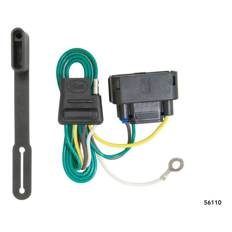 CURT Custom Vehicle-Trailer Wiring Harness, 4-Flat, Select Ford F-150, OEM Tow Package Required, Quick Wire T-Connector - 56110