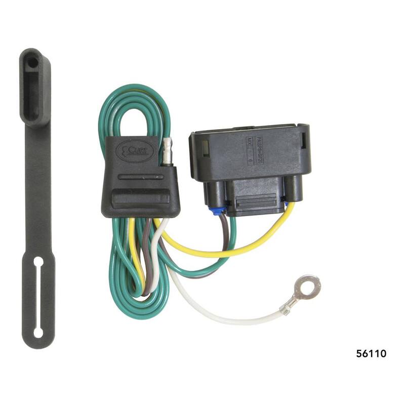 CURT Custom Vehicle-Trailer Wiring Harness, 4-Flat, Select Ford F-150, OEM Tow Package Required, Quick Wire T-Connector - 56110