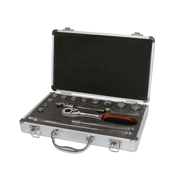 Ega Master SET OF 16 PCS OF 3/8" SOCKET WRENCHES (INCHES) - 61962
