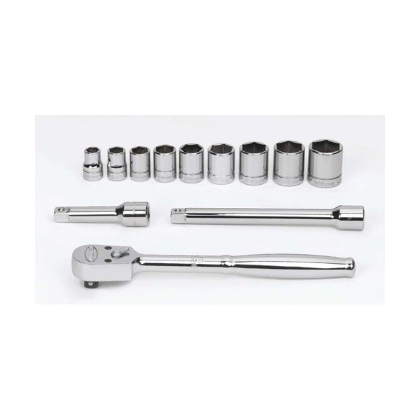 Williams Socket/Tool Set, 13 Pieces, 6-Point, 3/8 Inch Dr - JHWWSB12HFTB
