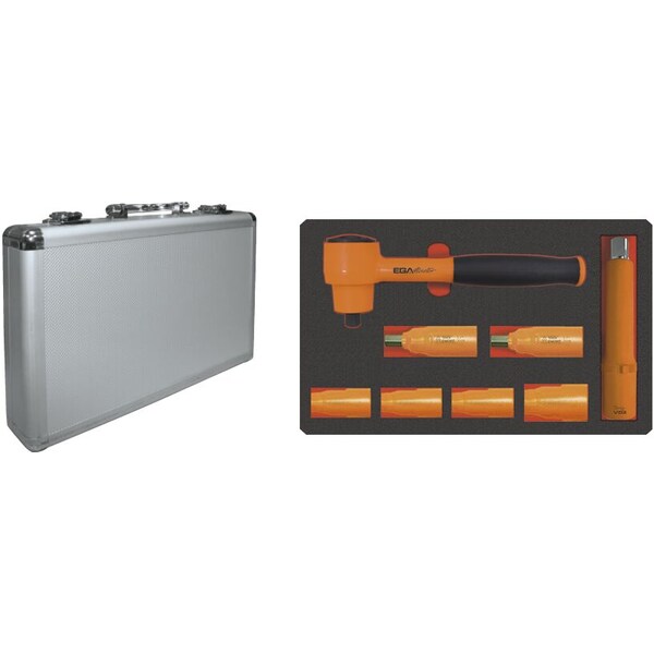 Ega Master SET OF 8 PCS -  SOCKET WRENCHES 3/8" (1/4"-1/2") 1000 V - 79437