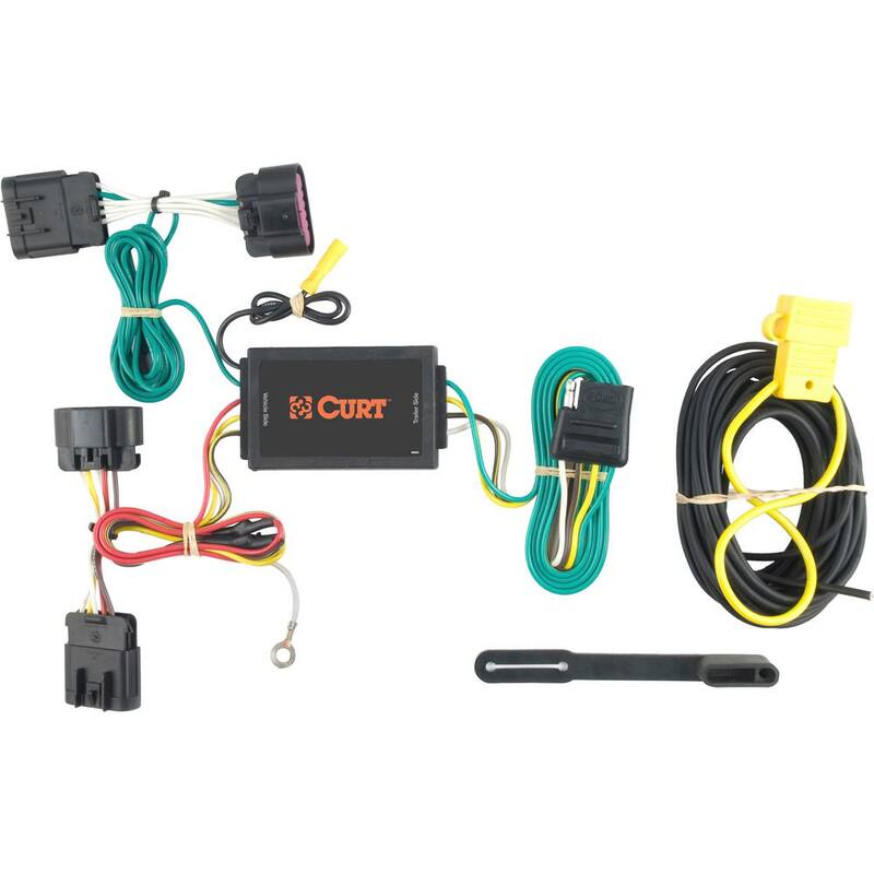 CURT Custom Vehicle-Trailer Wiring Harness, 4-Way Flat Output, Select Buick LaCrosse, Quick Electrical Wire T-Connector - 56098