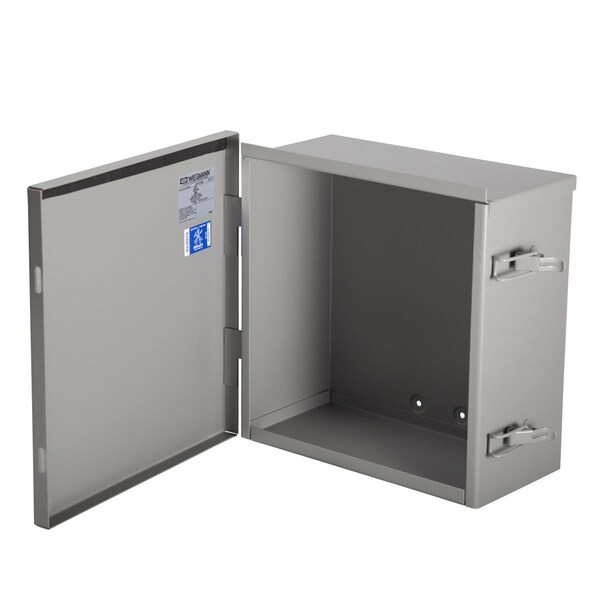 Wiegmann Carbon Steel Electrical Enclosures, 16 in H, 6 in D, 12 in W, NEMA 3R, Lift Off Hinged - LOH161206