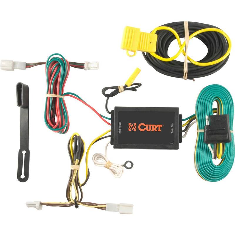 CURT Custom Vehicle-Trailer Wiring Harness, 4-Way Flat Output, Select Infiniti FX35, FX37, FX50, QX70, Quick T-Connector - 56074