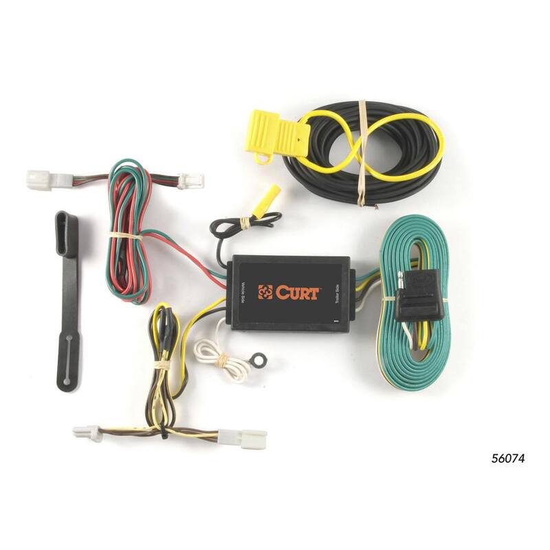 CURT Custom Vehicle-Trailer Wiring Harness, 4-Way Flat Output, Select Infiniti FX35, FX37, FX50, QX70, Quick T-Connector - 56074