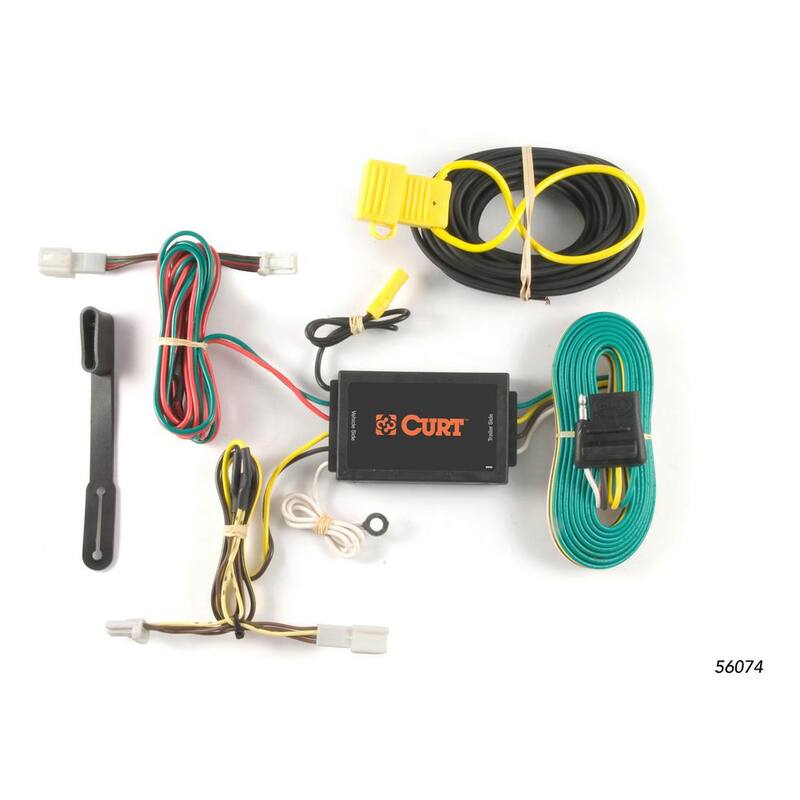 CURT Custom Vehicle-Trailer Wiring Harness, 4-Way Flat Output, Select Infiniti FX35, FX37, FX50, QX70, Quick T-Connector - 56074