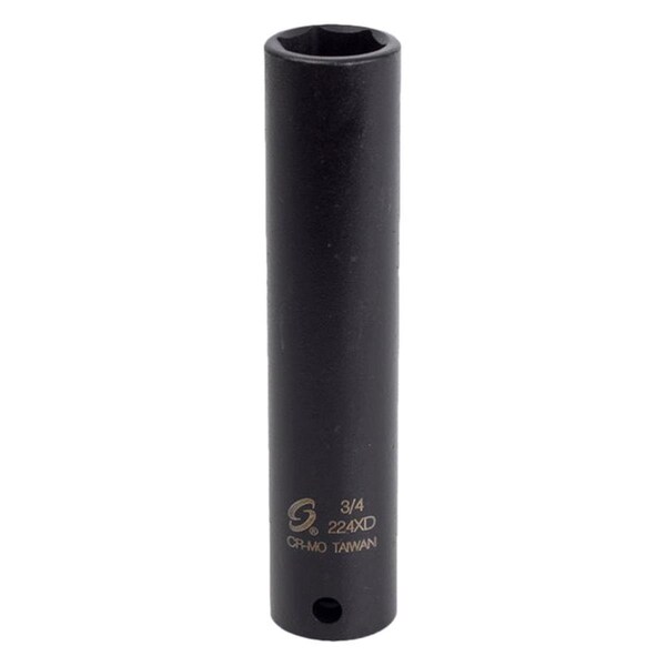 Gourmetgalley 0.5 in. Drive 6-Point Extra-Deep Impact Socket - 0.75 in. - GO3638052