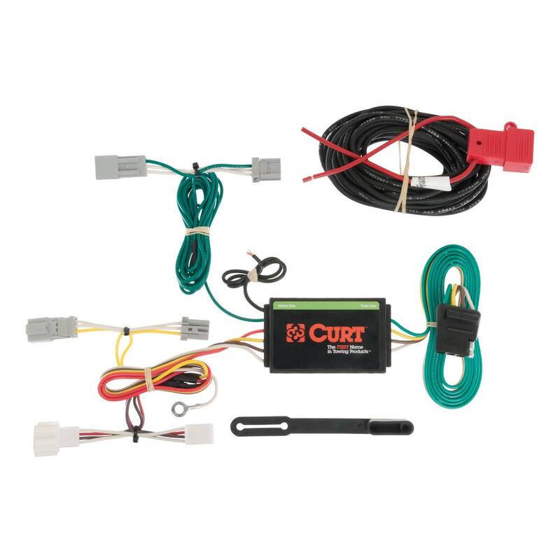 CURT Custom Vehicle-Trailer Wiring Harness, 4-Way Flat Output, Select Honda Accord with LED Taillights, Quick T-Connector - 56173