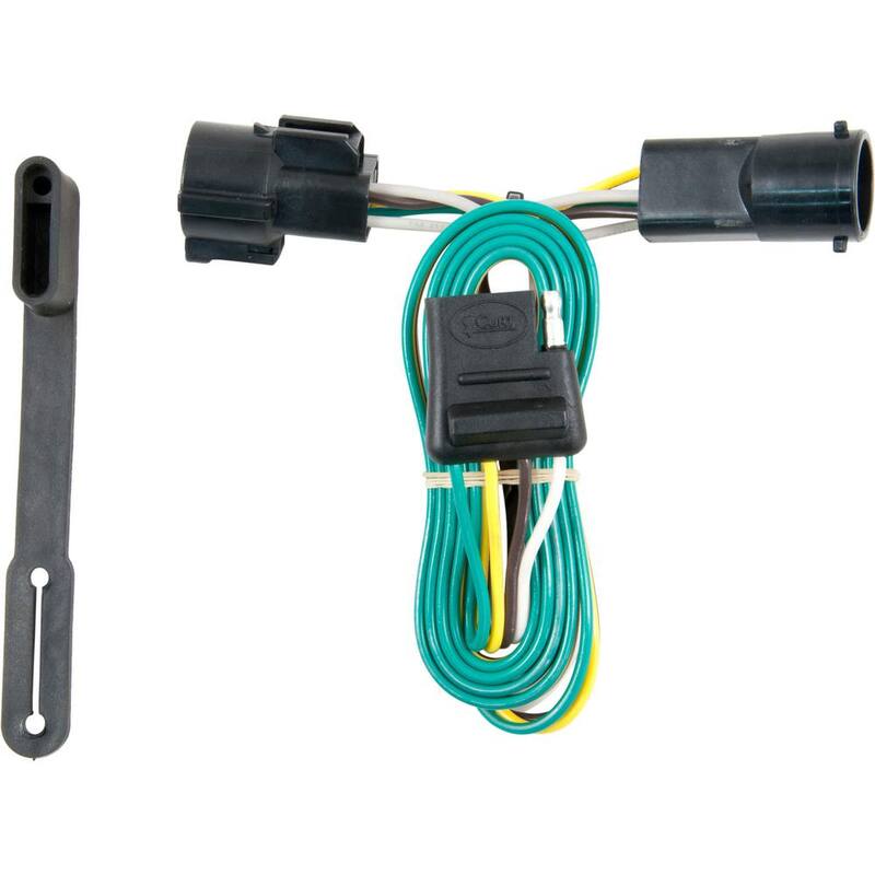 CURT Custom Vehicle-Trailer Wiring Harness, 4-Way Flat Output, Select Ford F-150, Quick Electrical Wire T-Connector - 56031