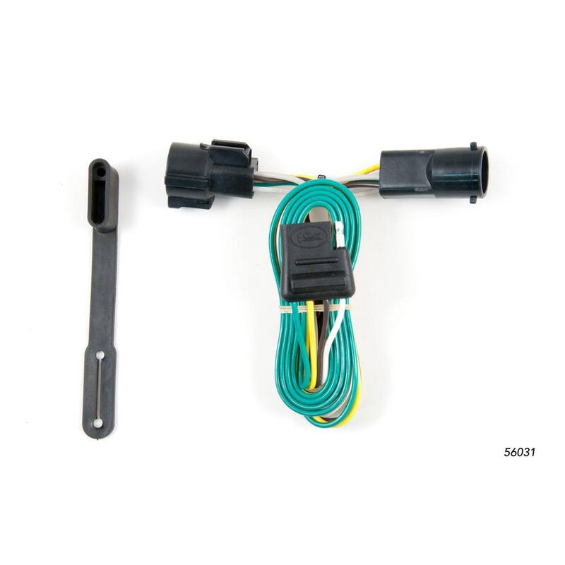 CURT Custom Vehicle-Trailer Wiring Harness, 4-Way Flat Output, Select Ford F-150, Quick Electrical Wire T-Connector - 56031