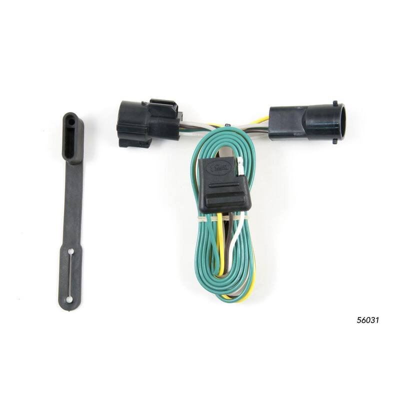 CURT Custom Vehicle-Trailer Wiring Harness, 4-Way Flat Output, Select Ford F-150, Quick Electrical Wire T-Connector - 56031