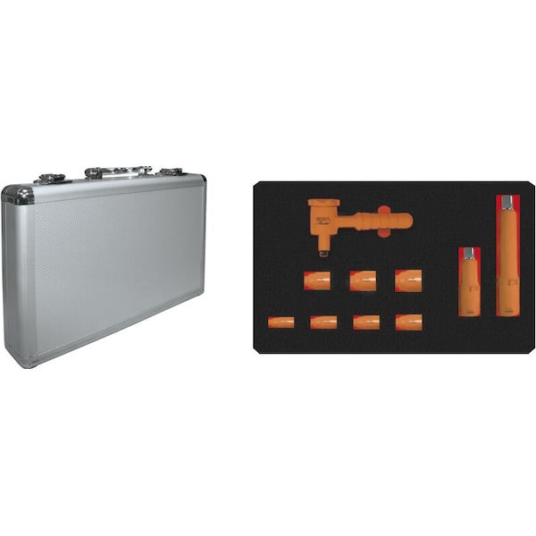 Ega Master SET OF 10 SOCKET WRENCHES 1/4"  (3/16" - 9/16")  1000 V - 79475