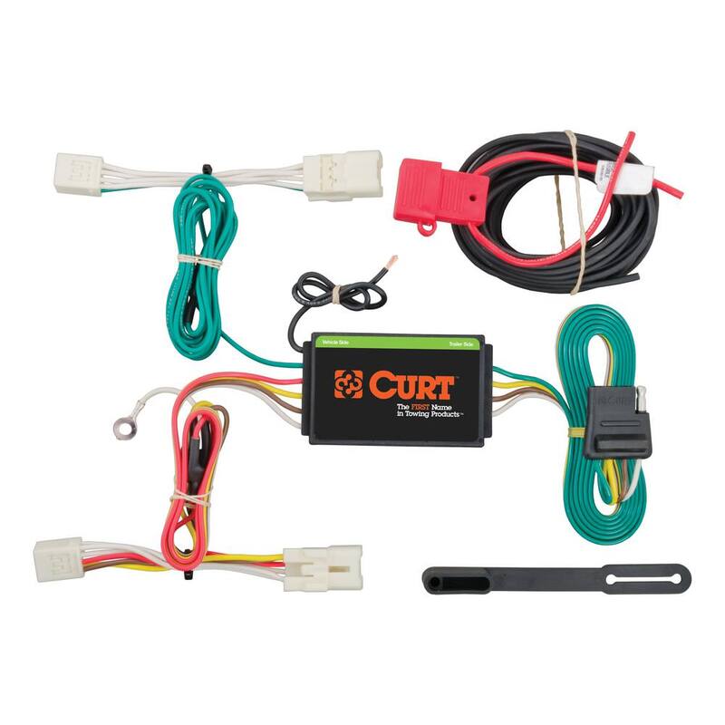 CURT Custom Vehicle-Trailer Wiring Harness, 4-Way Flat Output, Select Hyundai Elantra, GT, Ioniq, Quick T-Connector - 56233