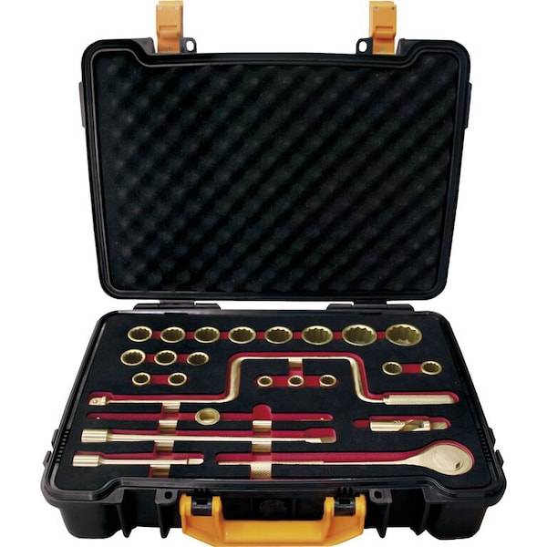 Ega Master SET OF 24 SOCKET WRENCHES 1/2" (10 - 32 MM) NON SPARKING  Al-Bron - 74270