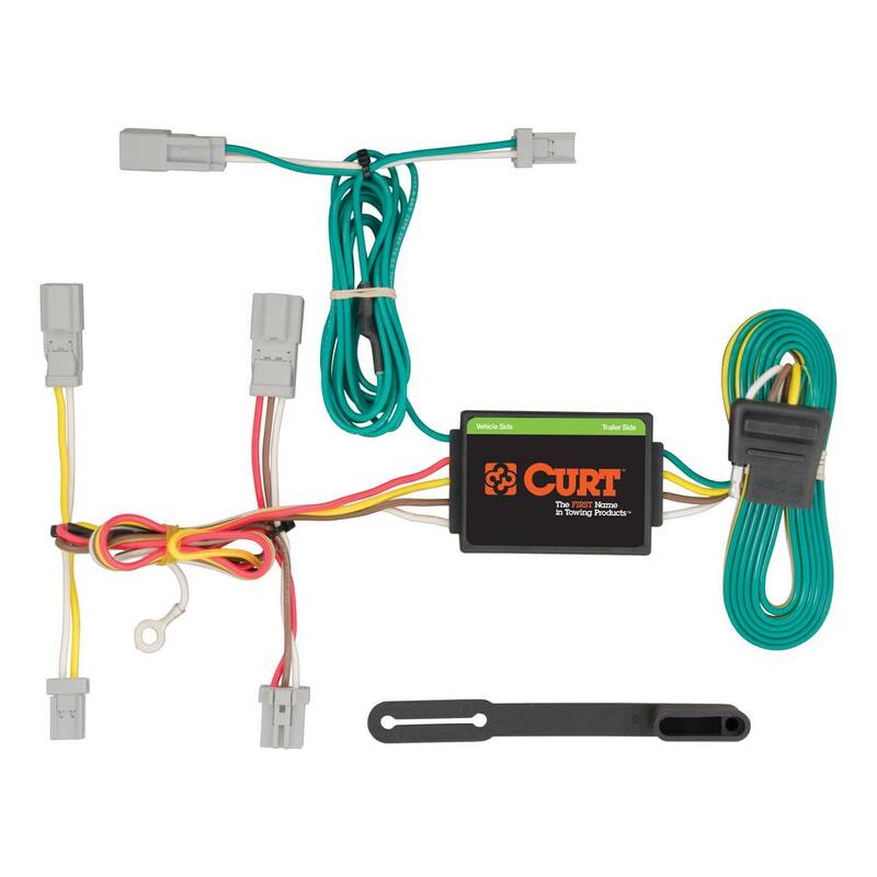 CURT Custom Vehicle-Trailer Wiring Harness, 4-Way Flat Output, Select Acura TL, Quick Electrical Wire T-Connector - 56231