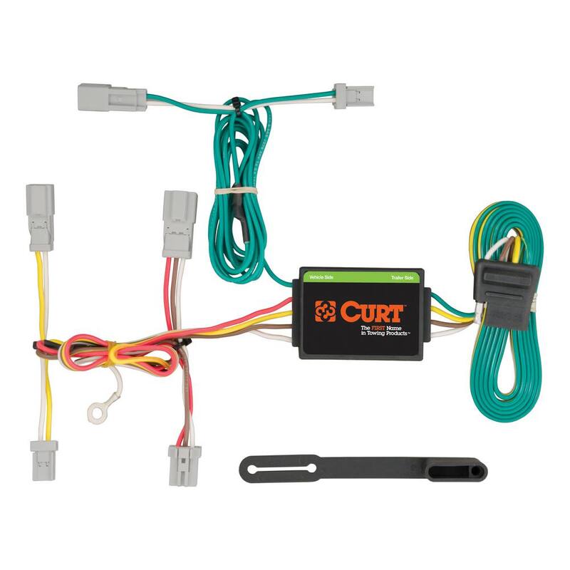 CURT Custom Vehicle-Trailer Wiring Harness, 4-Way Flat Output, Select Acura TL, Quick Electrical Wire T-Connector - 56231