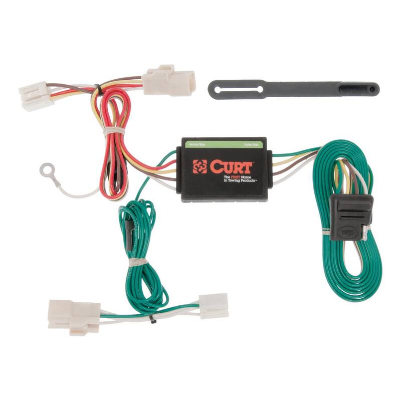 CURT Custom Vehicle-Trailer Wiring Harness, 4-Way Flat Output, Select Hyundai Accent Sedan, Quick Electrical Wire T-Connector - 56149
