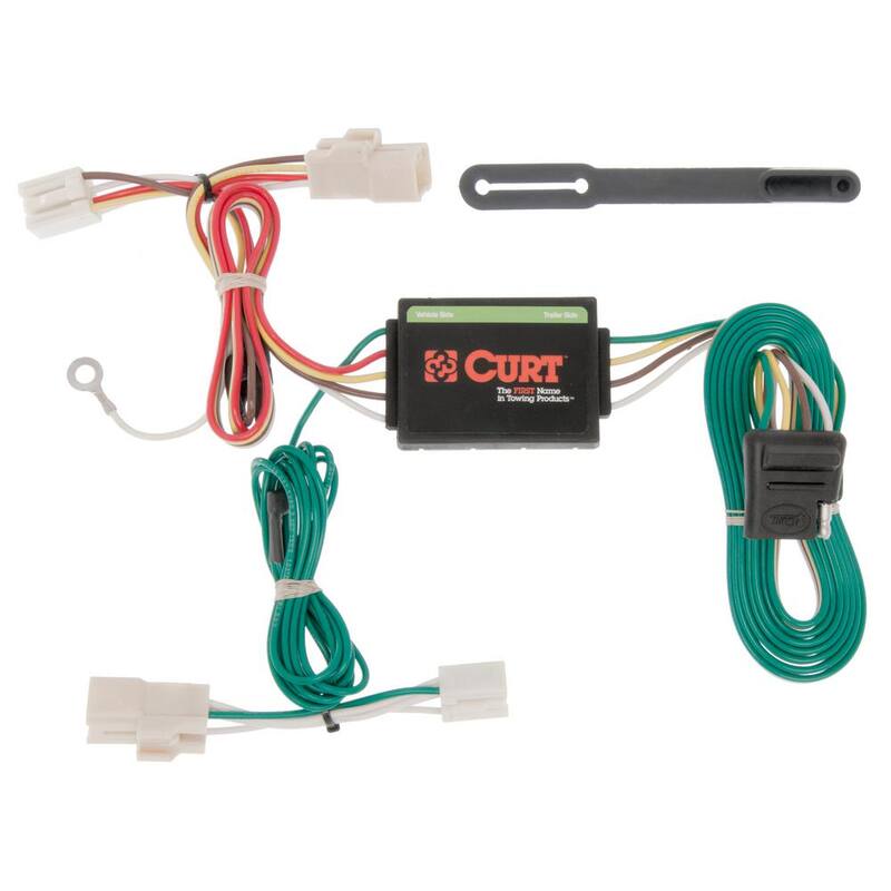 CURT Custom Vehicle-Trailer Wiring Harness, 4-Way Flat Output, Select Hyundai Accent Sedan, Quick Electrical Wire T-Connector - 56149