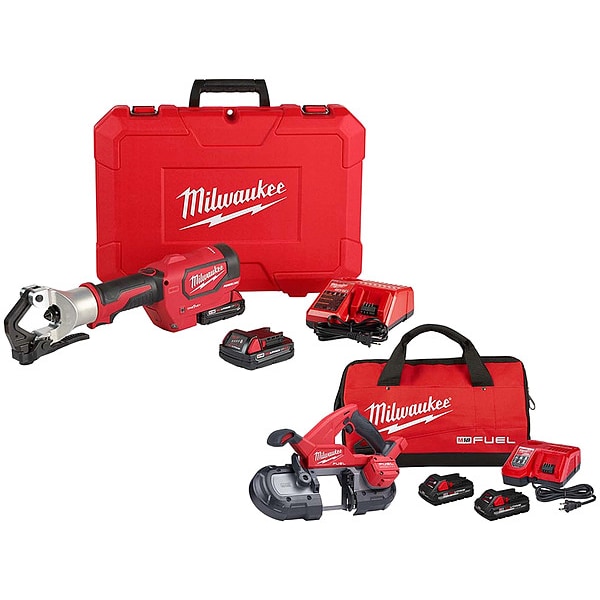 Milwaukee Tool M18  Dieless Crimper + M18 Band Saw Kit - 2877-22, 2829-22