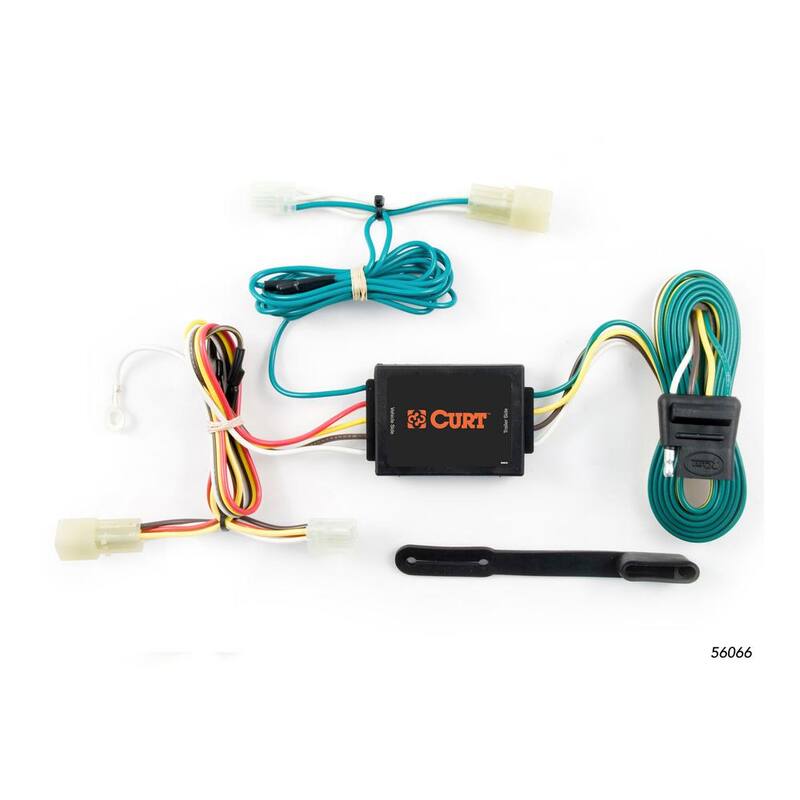 CURT Custom Vehicle-Trailer Wiring Harness, 4-Way Flat Output, Select Suzuki SX-4 Sedan, Quick Electrical Wire T-Connector - 56066