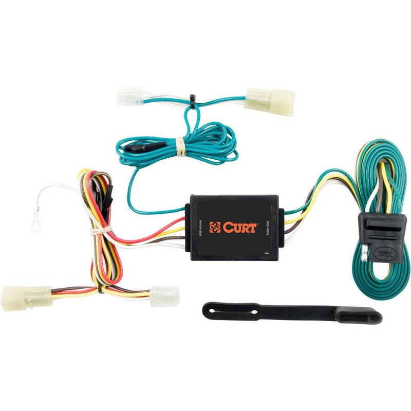 CURT Custom Vehicle-Trailer Wiring Harness, 4-Way Flat Output, Select Suzuki SX-4 Sedan, Quick Electrical Wire T-Connector - 56066