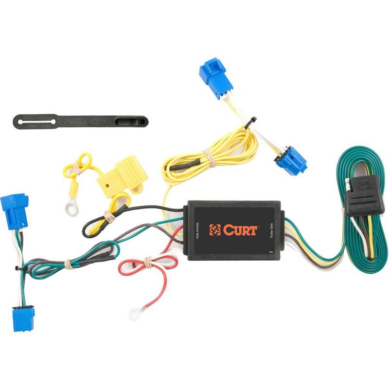 CURT Custom Vehicle-Trailer Wiring Harness, 4-Way Flat Output, Select Cadillac CTS Sedan, Coupe, Quick Wire T-Connector - 56044