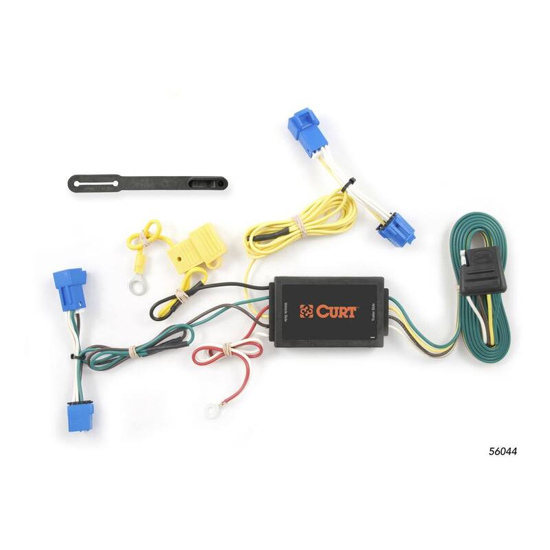 CURT Custom Vehicle-Trailer Wiring Harness, 4-Way Flat Output, Select Cadillac CTS Sedan, Coupe, Quick Wire T-Connector - 56044