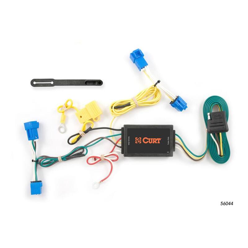 CURT Custom Vehicle-Trailer Wiring Harness, 4-Way Flat Output, Select Cadillac CTS Sedan, Coupe, Quick Wire T-Connector - 56044