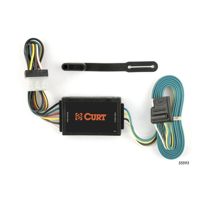 CURT Custom Vehicle-Trailer Wiring Harness, 4-Flat, Select Mazda CX-7, OEM Tow Package Required, Quick T-Connector - 55593