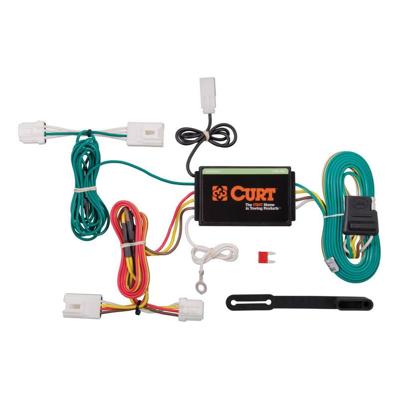 CURT Custom Vehicle-Trailer Wiring Harness, 4-Way Flat Output, Select Nissan Murano, Quick Electrical Wire T-Connector - 55571