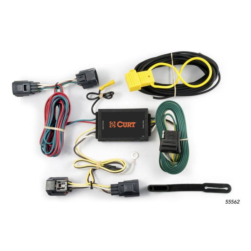CURT Custom Vehicle-Trailer Wiring Harness, 4-Way Flat Output, Select Dodge Magnum, Quick Electrical Wire T-Connector - 55562