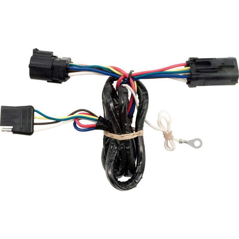 CURT Custom Vehicle-Trailer Wiring Harness, 4-Way Flat Output, Select Ford F-150, Quick Electrical Wire T-Connector - 55551