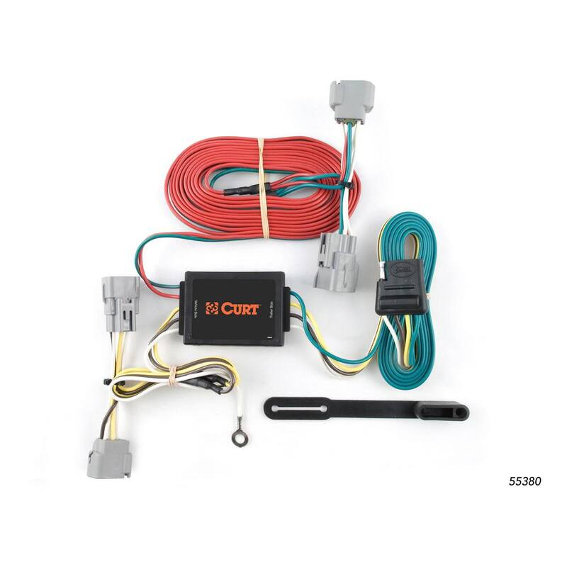 CURT Custom Vehicle-Trailer Wiring Harness, 4-Way Flat Output, Select Mitsubishi Montero, Except Sport, Quick T-Connector - 55380