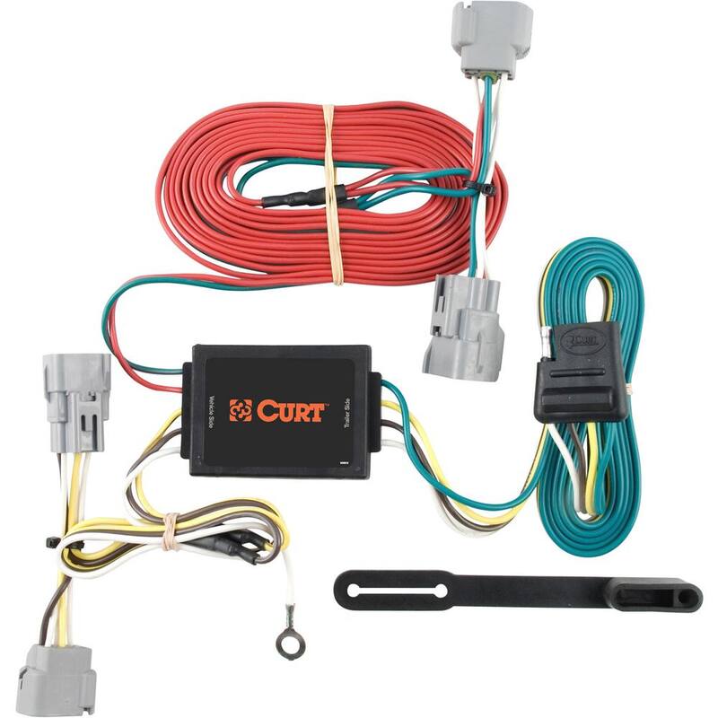 CURT Custom Vehicle-Trailer Wiring Harness, 4-Way Flat Output, Select Mitsubishi Montero, Except Sport, Quick T-Connector - 55380