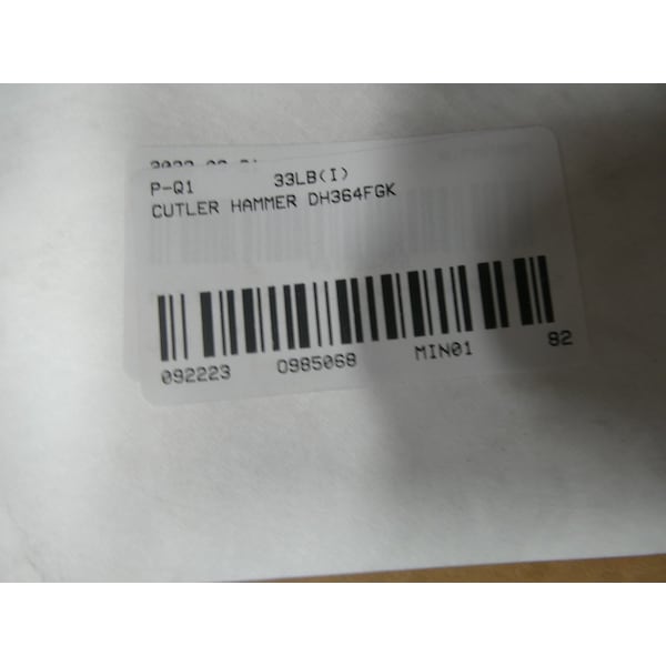 Interruptor de desconexión con fusible Eaton Cutler-Hammer de 3 polos, 200 amperios, 600 voltios de corriente alterna - DH364FGK.
