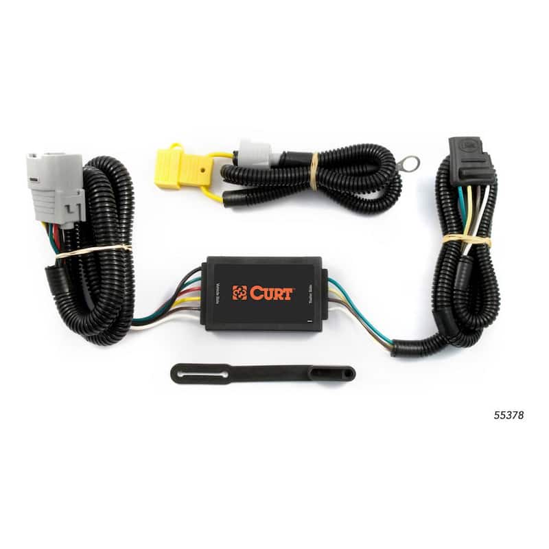 CURT Custom Vehicle-Trailer Wiring Harness, 4-Flat, Select Toyota Tundra, OEM Tow Package Required, Quick Wire T-Connector - 55378