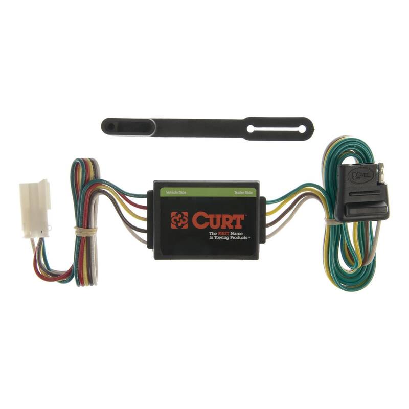 CURT Custom Vehicle-Trailer Wiring Harness, 4-Flat, Select Isuzu Trooper, Acura SLX, OEM Tow Package Required, T-Connector - 55339