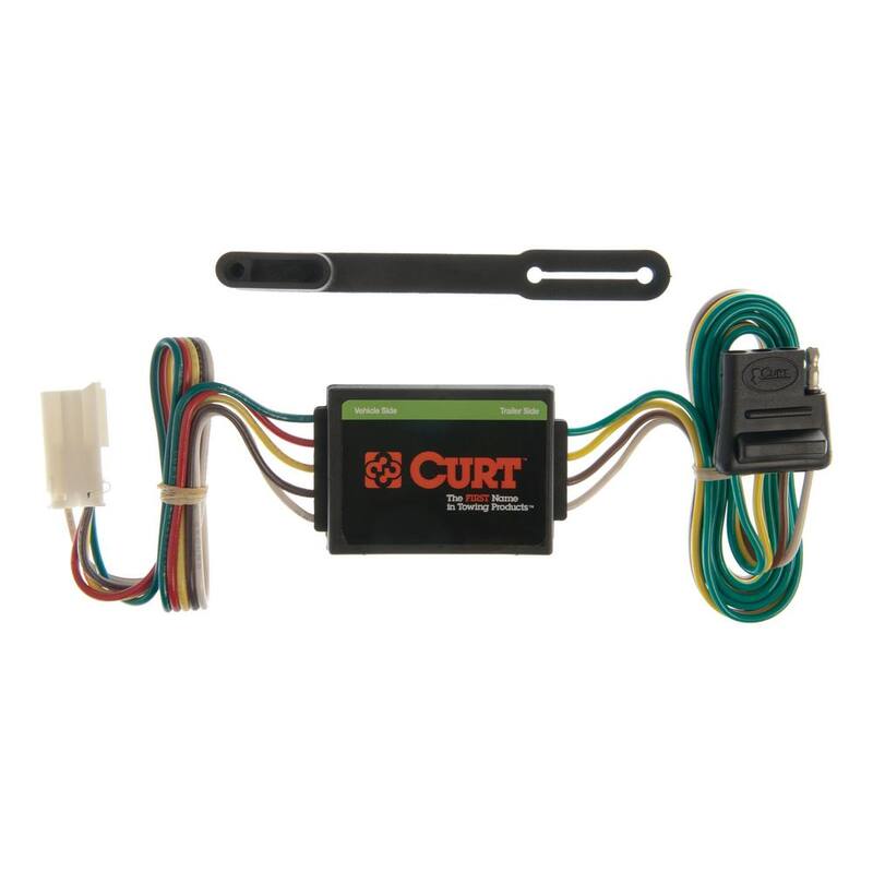 CURT Custom Vehicle-Trailer Wiring Harness, 4-Flat, Select Isuzu Trooper, Acura SLX, OEM Tow Package Required, T-Connector - 55339