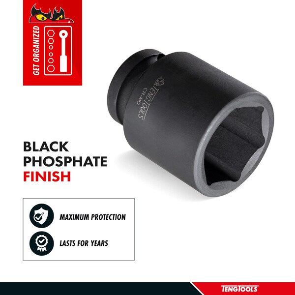 Teng Tools 10mm 1/4 Inch Drive Ansi 6 Point Metric Shallow Chrome Molybdenum Impact Socket - 960510-C