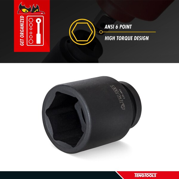 Teng Tools 10mm 1/4 Inch Drive Ansi 6 Point Metric Shallow Chrome Molybdenum Impact Socket - 960510-C