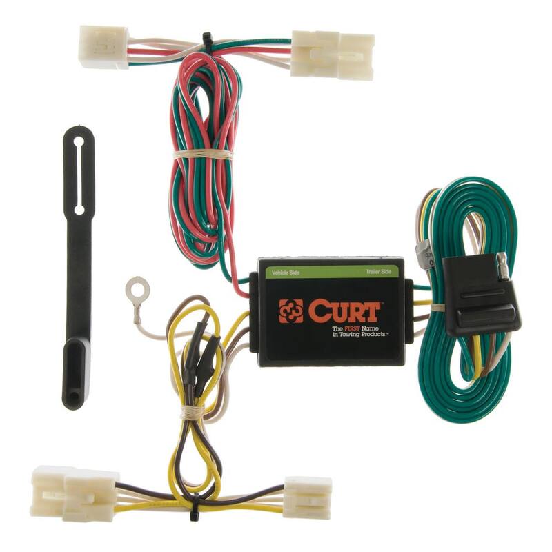 CURT Custom Vehicle-Trailer Wiring Harness, 4-Flat, Select Hyundai Santa Fe SUV, Elantra Touring, Kia Rio5, Quick T-Connector - 55310