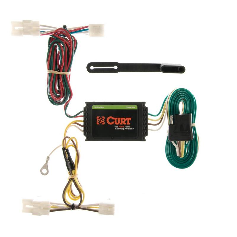 CURT Custom Vehicle-Trailer Wiring Harness, 4-Way Flat Output, Select Kia Sedona Van, Quick Electrical Wire T-Connector - 55309