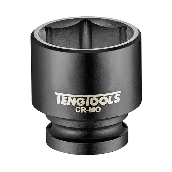 Teng Tools 22MM 1/2 Inch Drive DIN 6 Point Metric Short Reach Stubby Chrome Moly Impact Socket - 920722-C