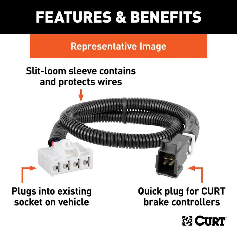 CURT Trailer Brake Controller Harness, Select Enclave, Acadia, Traverse, Outlook - 51422