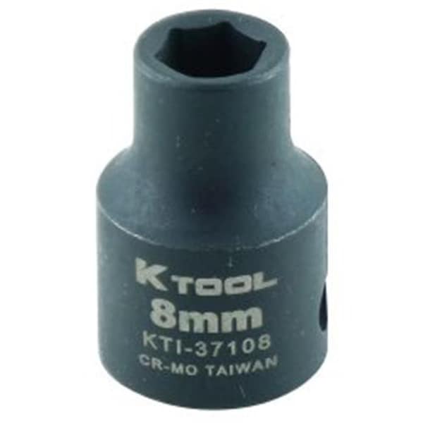 K-Tool International K Tool International KTI-37108 0.37 in. Drive Standard 6 Point Impact Socket 8 mm - KTI-37108