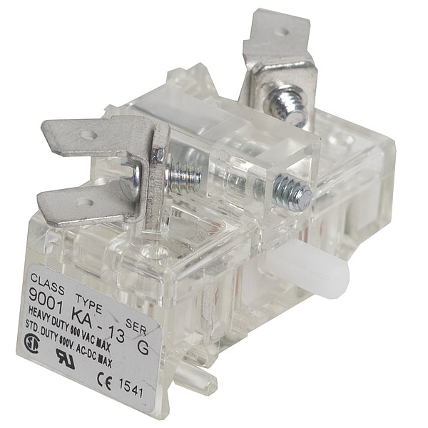 Bloque de contacto Schneider Electric, Transparente, 1NC, 30 mm - 9001KA13