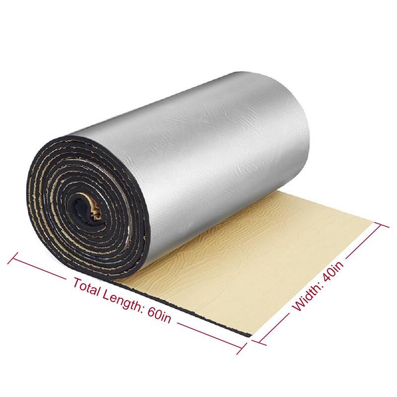 Wellco 39.4 in. x 59 in. Self-Adhensive Car Heat Sound Deadening Insulation Aluminum Foil Reflective Insulation - CSDXSF40605