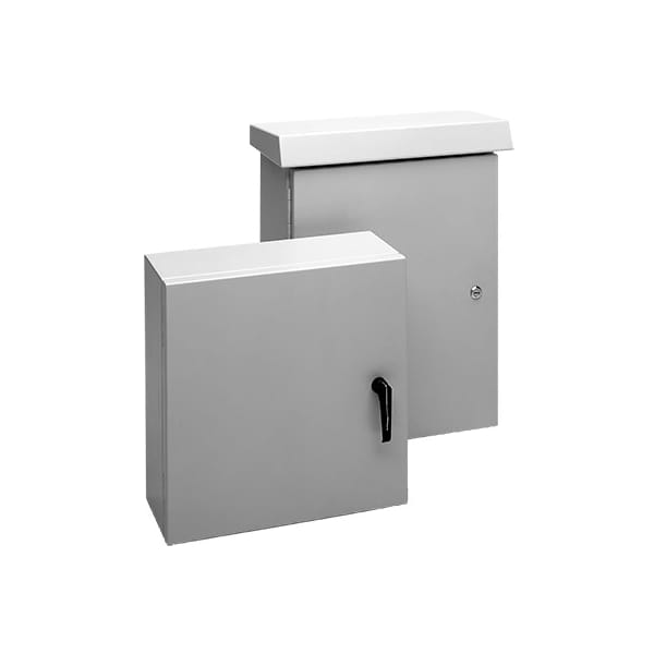 Nvent Hoffman Aluminum Electrical Enclosures, 15-3/4 in H, 7.87 in D, 15-3/4 in W, NEMA 4X, Hinged - ECL404020CH