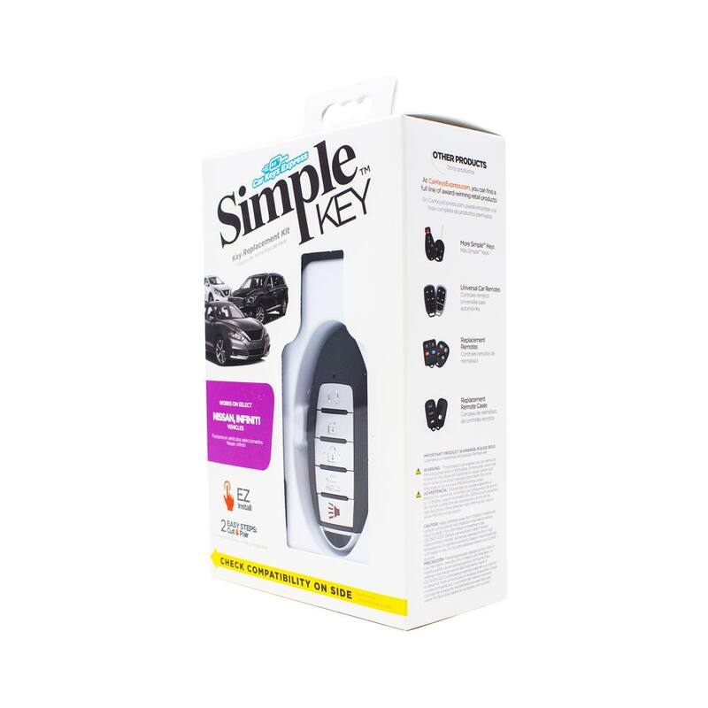 Car Keys Express Nissan Simple Key - 5 Button Smart Key Remote with Remote Start and Trunk - NISK-E5TRZ0SK