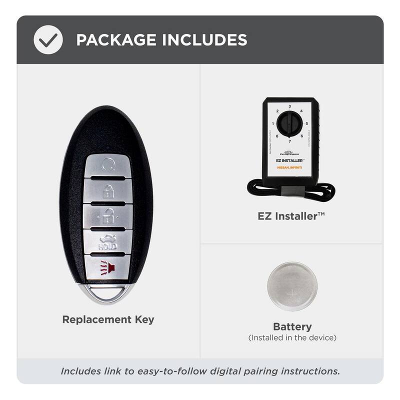 Car Keys Express Nissan Simple Key - 5 Button Smart Key Remote with Remote Start and Trunk - NISK-E5TRZ0SK